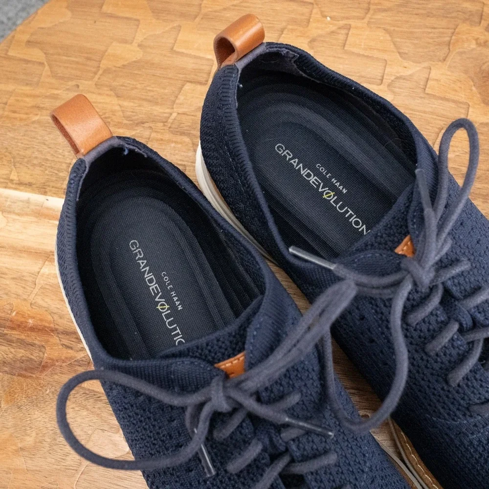Cole Haan Grand Evolution Stitchlite Oxford Mens Size 10.5 M Marine Blue Vapor